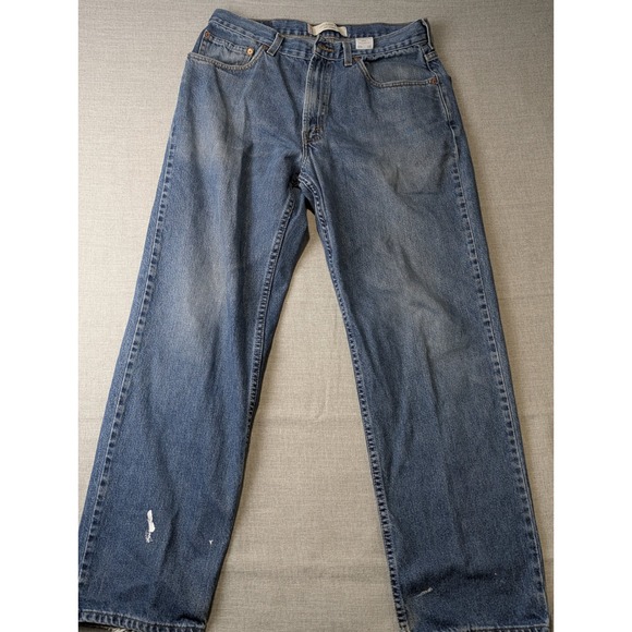 Levi's Other - Levis 550 Relaxed Fit Jeans Mens 34x32 Medium Wash Blue Tapered Leg Paint Stains